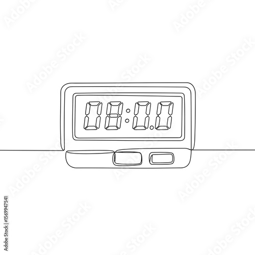 Digital gym timer on screen with countdown display in minimal style  