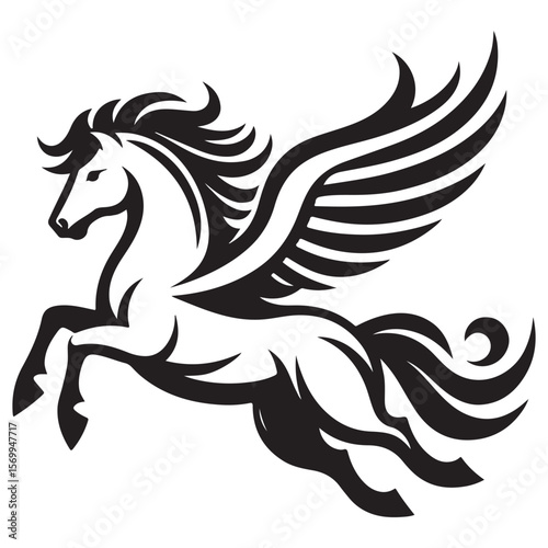 Pegasus mythological winged horse vector image