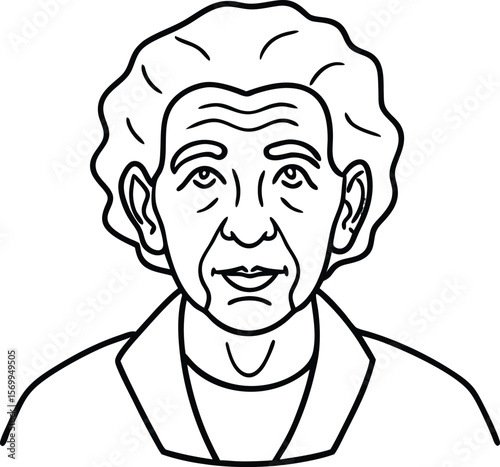 Portrait of Senior Woman: A contemplative portrait of an elderly woman, revealing the subtle lines of experience and wisdom, a timeless representation of the human journey.