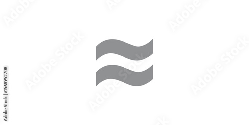 Approximately Equal Symbol in Mathematics. Two Wave Symbol.