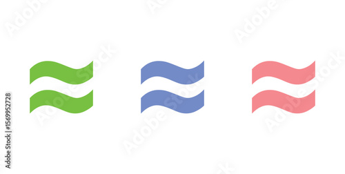 Approximately Equal Symbol in Mathematics. Two Wave Symbol.