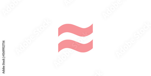 Approximately Equal Symbol in Mathematics. Two Wave Symbol.