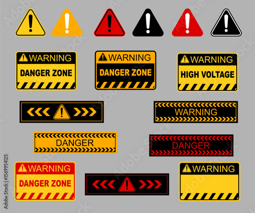 Warning Sign Triangle, Safety Sign Marking Label,security perimeter element symbol
