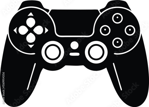 Controller of digital joy: A minimalist monochrome artwork showcases a modern gaming controller, perfectly designed to capture the essence of interactive entertainment.