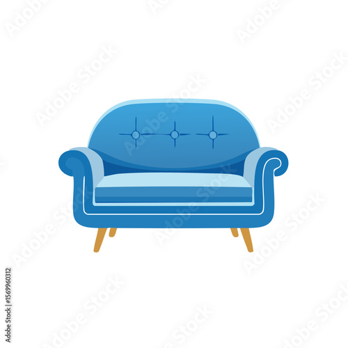 Armchair Furniture Icon Isolated on a Transparent Background