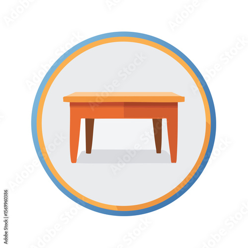 Table Furniture Icon Isolated on a Transparent Background