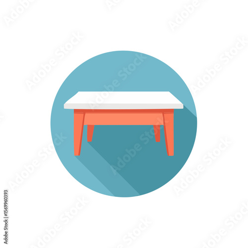 Table Furniture Icon Isolated on a Transparent Background