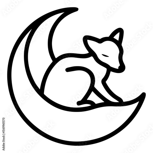 Funny cute cartoon animal black cat and dog vector illustration