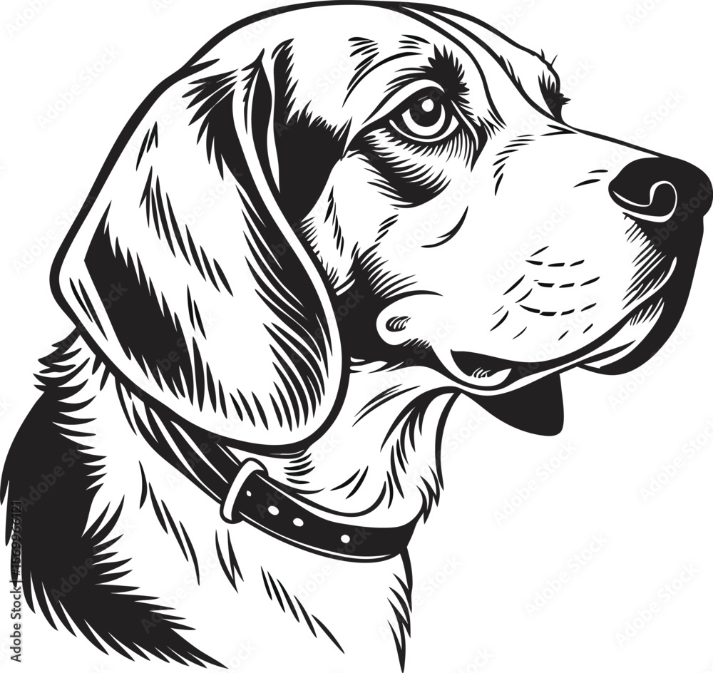 Fototapeta premium Cute Dog Vector Illustration – Cartoon Pet Clipart Design