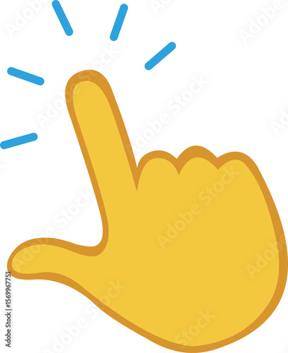 vector illustration icon yellow hand touchscreen concept