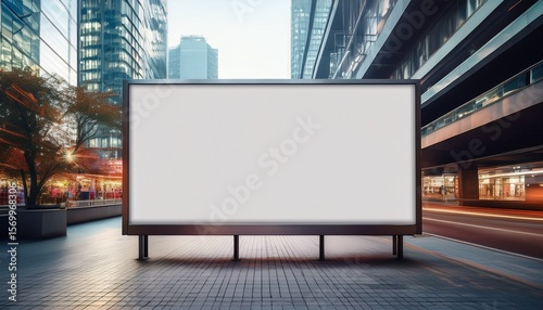 billboard mockup city outdoor poster blank street ad sign digital mock billboard mockup city horizontal wall background ooh brand stand signboard subway urban panel screen banner empty wide psd light
