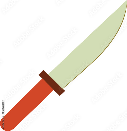 Artisanal Culinary Knife: A sharp kitchen knife, a culinary tool in an artistic representation, perfectly suited for both professional chefs and passionate home cooks.