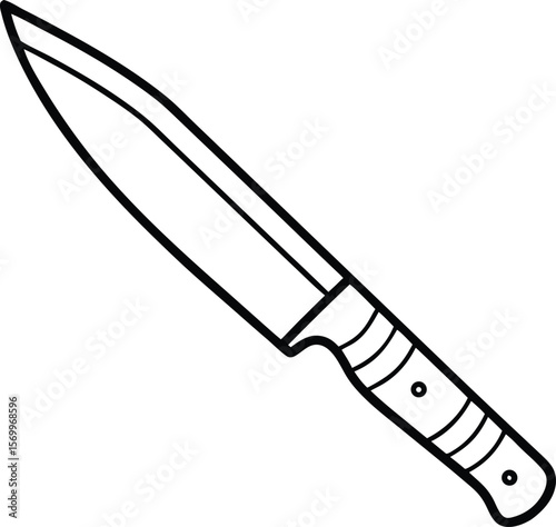 Stainless Steel Blade: A crisp black and white illustration features a meticulously rendered, single stainless steel blade.