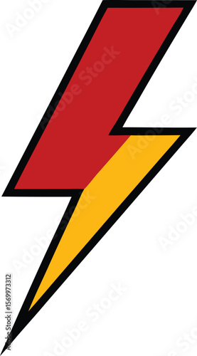 Free Download Energy Flash Symbol: A dynamic burst of energy is captured in this illustration, with a vibrant lightning bolt that cuts through, delivering a bold visual statement and energy. - GFXLoad