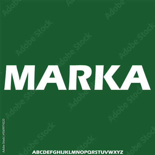 Modern sharp sporty sans serif display font vector illustration