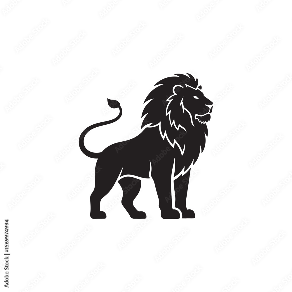 Obraz premium Majestic Lion Silhouette