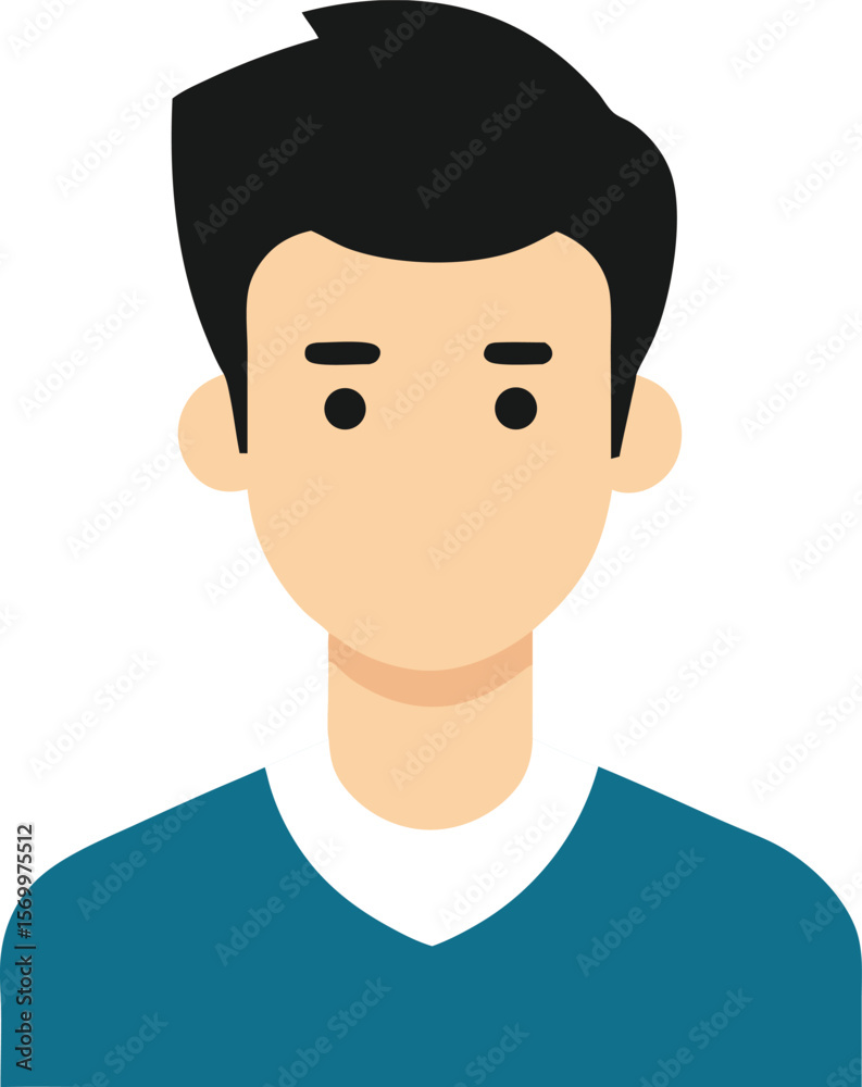 Young Man Minimalist Portrait: A simple yet elegant minimalist illustration of a young man, personifying modern simplicity and approachability. Young Man Minimalist Portrait: A simple yet elegant minimalist illustration of a young man, personifying modern simplicity and approachability.
