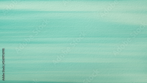 Light blue azure and white abstract painted watercolor background with turquoise stripes on textured paper for web banner page template design.