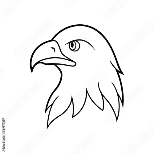 eagle head line art