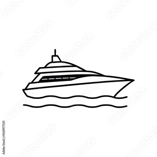 yacht line art