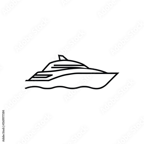 yacht line art