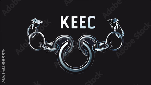 Keep Cool: Handcuffed Slogan Graphic Illustration Design for Tees, Posters, and More! calm text bold