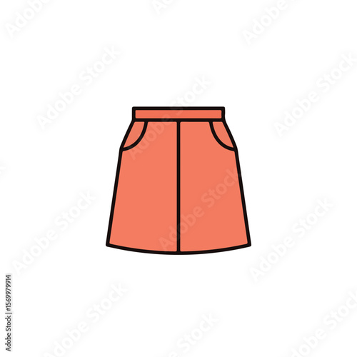 A Stylish Skirt in coral color.