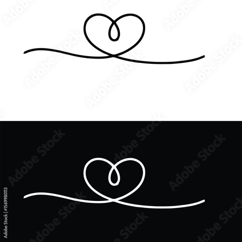 set of vector hearts