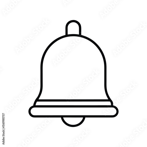Simple Black Bell Icon notification alert