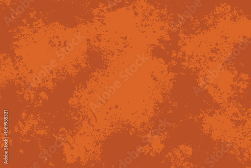 Abstract grunge orange background. Grungy rough orange texture for autumn or halloween. Terracotta distressed texture for posters, overlays, ad, banners