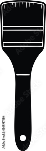 Artisan's Mark: A stylized, high-contrast silhouette of a paintbrush, a testament to the artistry and craft of creation. Emphasizing simplicity and purity.