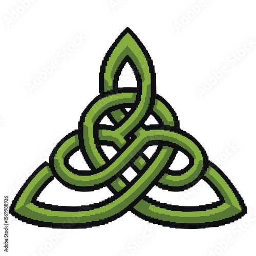 Celtic Knot: Trinity Knot Design - Pixel Art Graphic