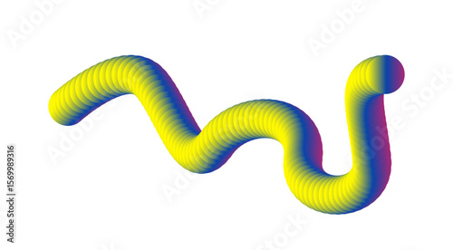 Blend Flowing 3D Smooth Yellow Color Abstract Background Design Vector Illustration