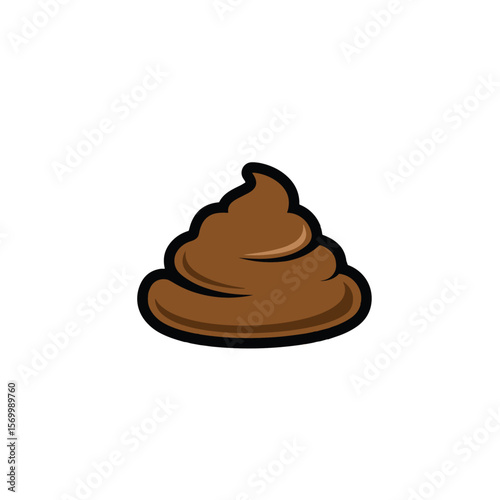 Poop logo icon flat vector design
