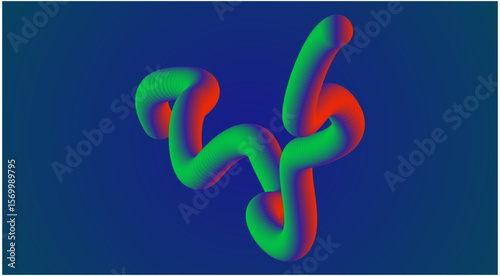 Blend Flowing 3D Background Color Abstract Smooth Design Vector Illustration