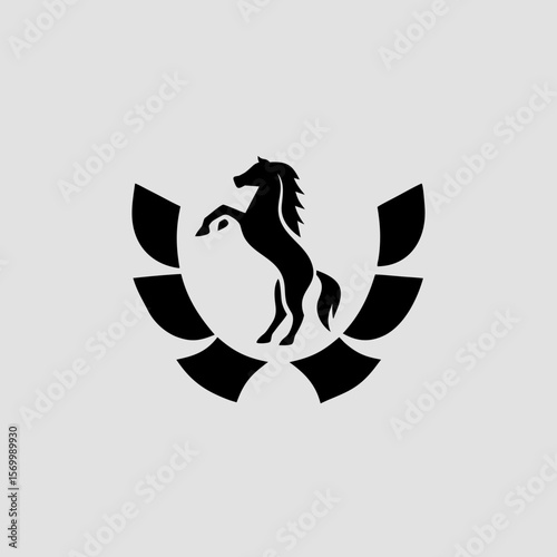 black horse silhouette