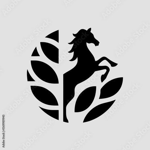 black horse silhouette