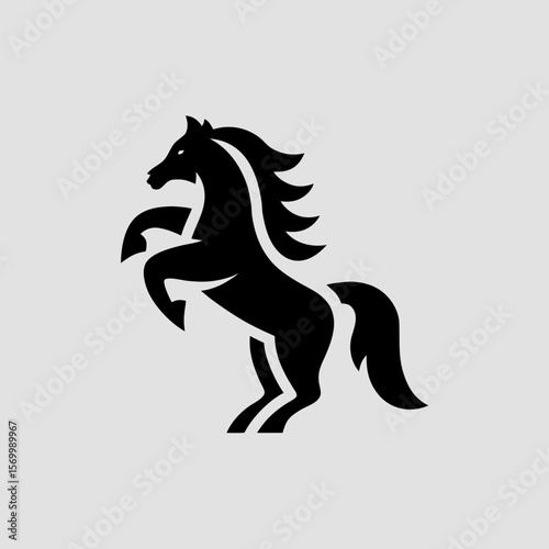 black horse silhouette