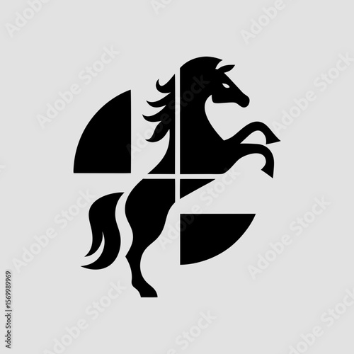 black horse silhouette
