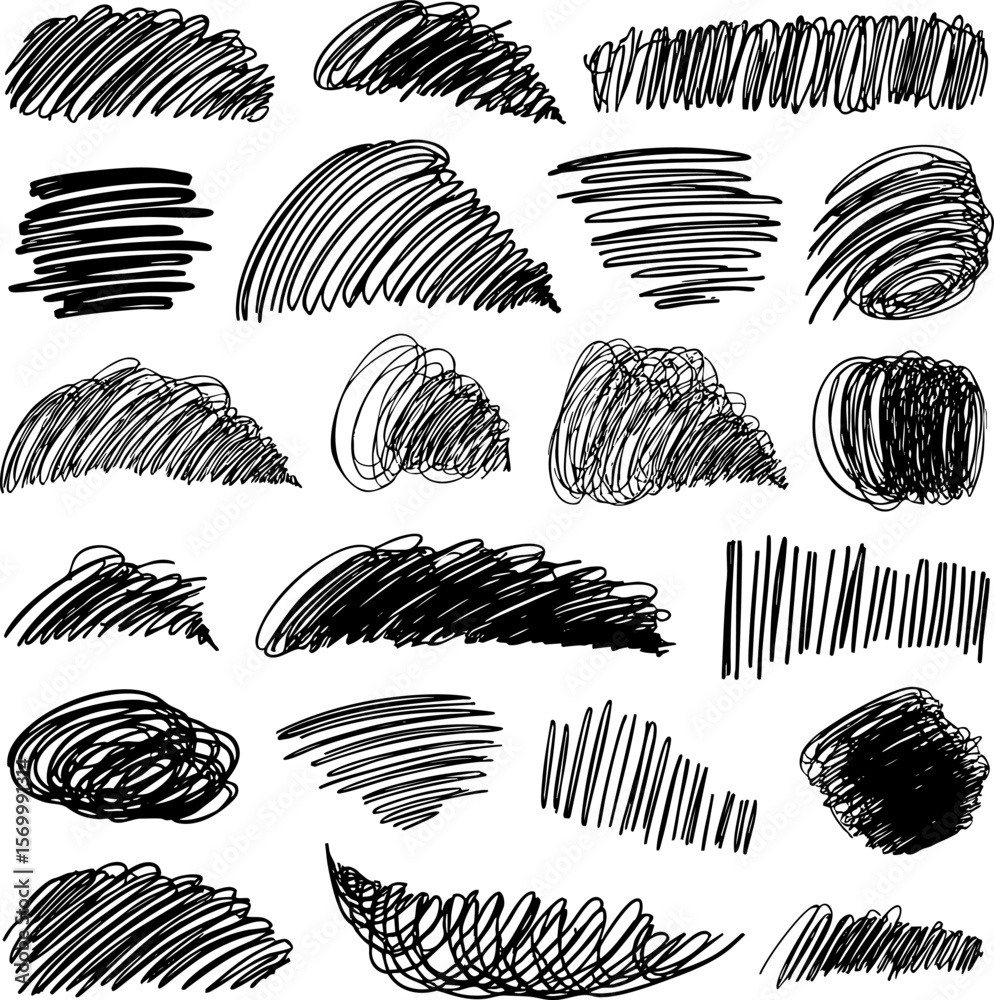 Fototapeta premium Abstract background texture of dynamic, wavy strokes. Hand-drawn sketchy lines form energetic patterns, adding movement and rhythm to modern and artistic graphic designs.