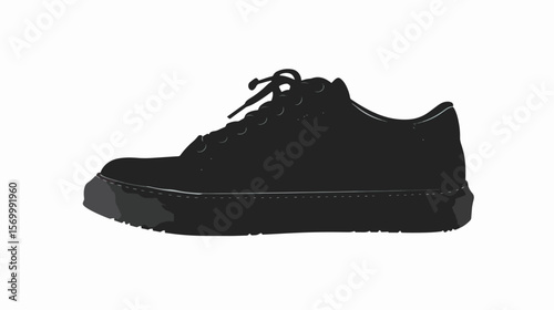 Shoes silhouette isolated on white background