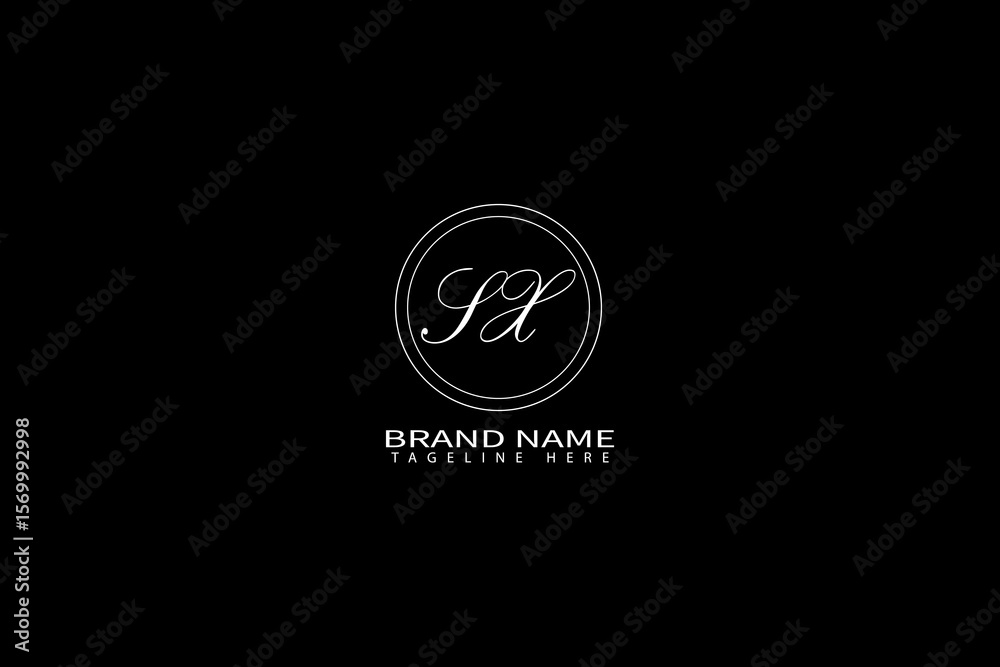 Fototapeta premium SX Monogram Logo Design – Classy Minimalist Letter Branding for Premium Identity