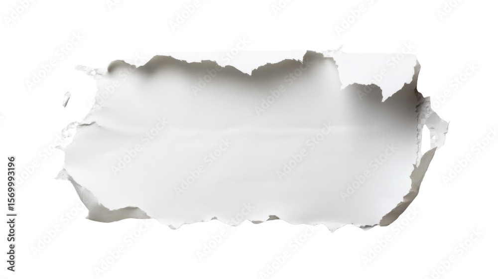White paper torn isolated on white background White paper torn isolated on white background