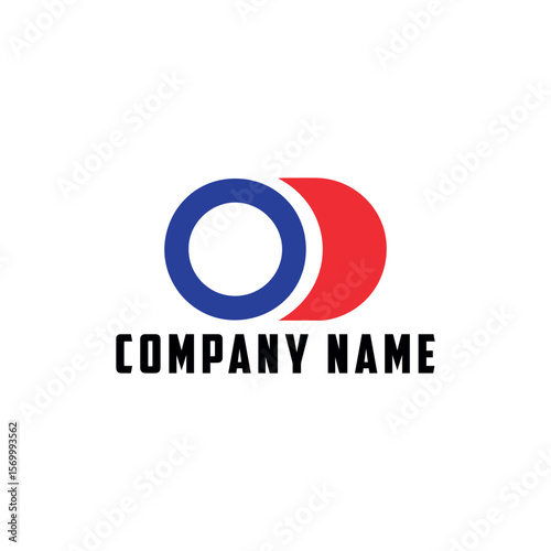 letters od or do text logo design vector