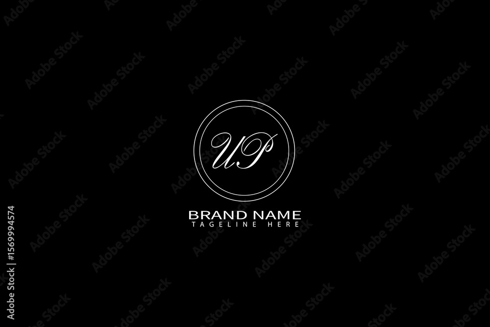 Fototapeta premium UP Letter Logo Design – Modern Minimal Monogram Branding Symbol for Premium Identity