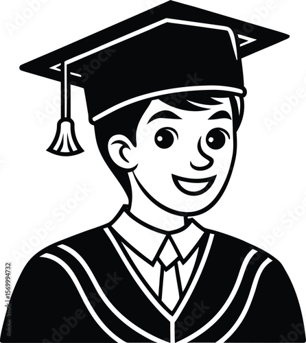 Happy university graduate student in cap and gown holding a diploma, celebrating academic success, joyful, formal, outfit, milestone, study, bright, future