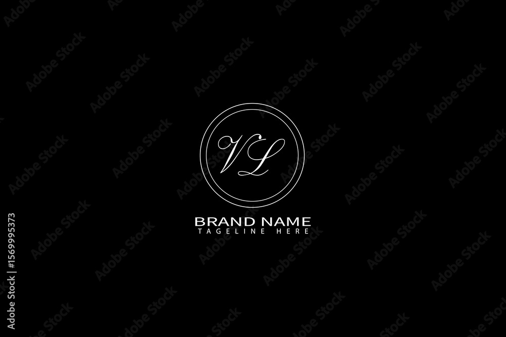 Fototapeta premium Modern VL Monogram Logo Elegant Minimalist Lettermark Design for Luxury Branding