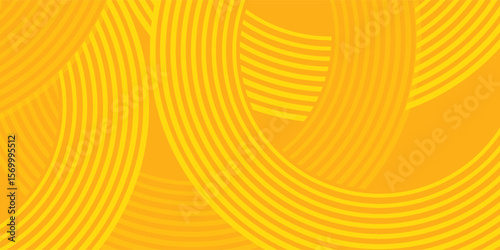 Pasta background, spaghetti abstract geometric pattern. Macaroni yellow poster. modern illustration.