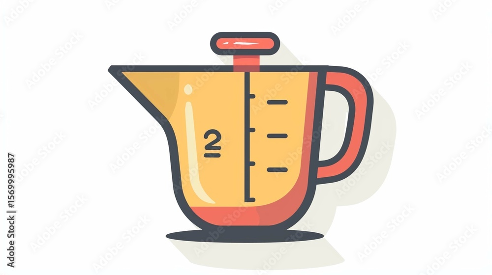 Vector icon of a measuring cup Vector icon of a measuring cup