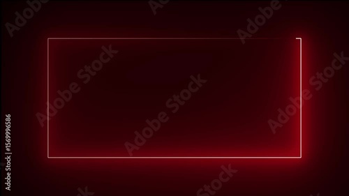 animation of neon lights, colorful neon with square frames ,Neon effect rectangle frame Loop background. flashing siren lights looping animation of a rotating spinning flashing light.